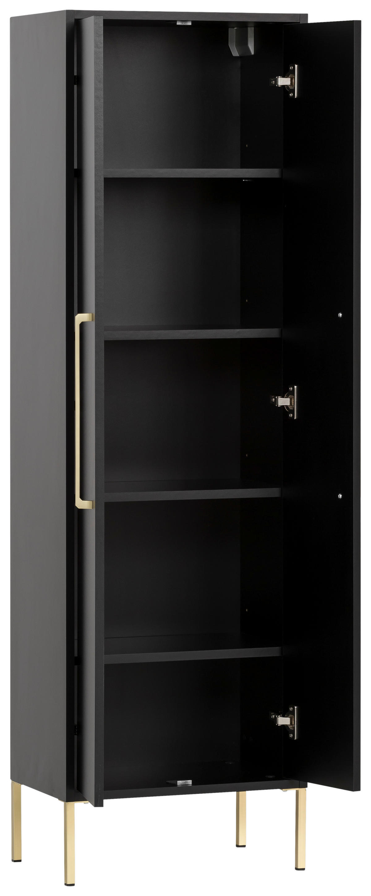 Midischrank Sarah schwarz B/H/T: ca. 46,2x154,7x30,1 cm Sarah - schwarz (46,20/154,70/30,10cm) - Möbelpartner