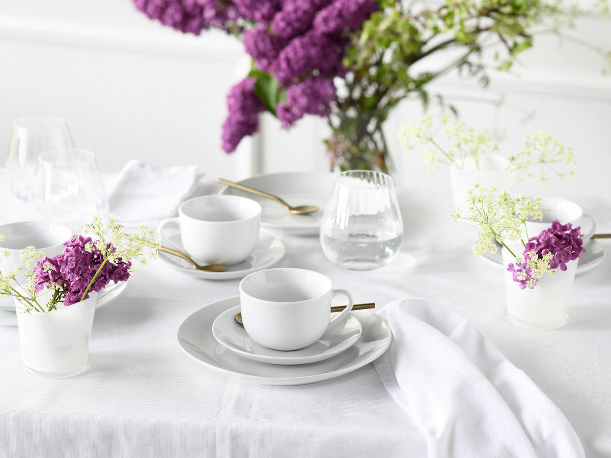 CreaTable Kaffeeservice Luna weiß Porzellan 18 tlg. Luna - weiß - CreaTable