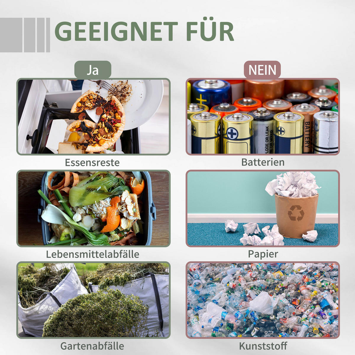 Outsunny Komposttrommel grau B/H/L: ca. 65x96x71 cm Trommelkomposter - grau (71,00/65,00/96,00cm) - Outsunny