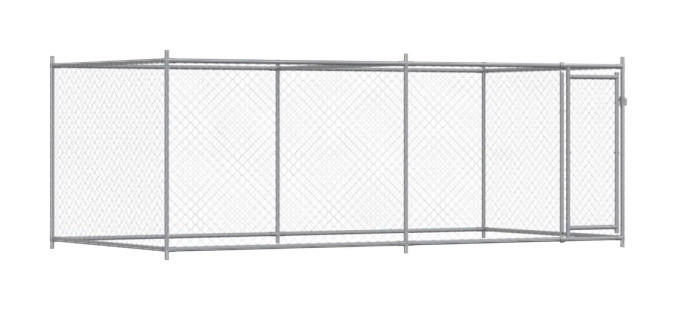 vidaXL Hundekäfig grau Stahl Hundekäfig - grau - vidaXL