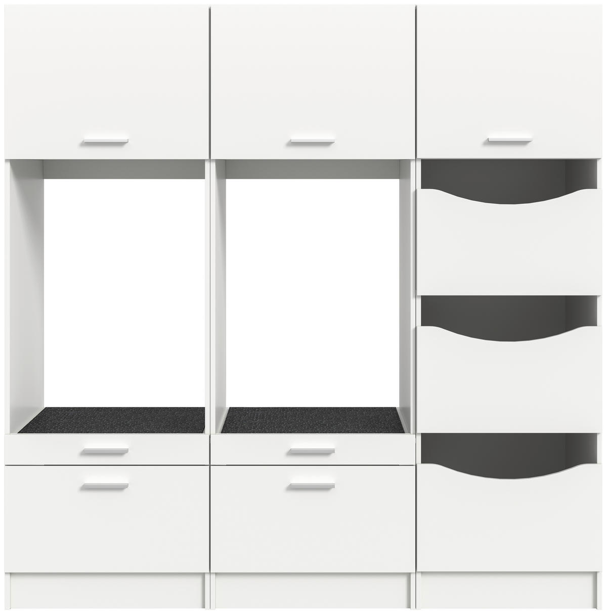 Waschmaschinenumbauschrank Free weiß B/H/T: ca. 248x165x68 cm Free - weiß (248,00/165,00/68,00cm) - xonox.home