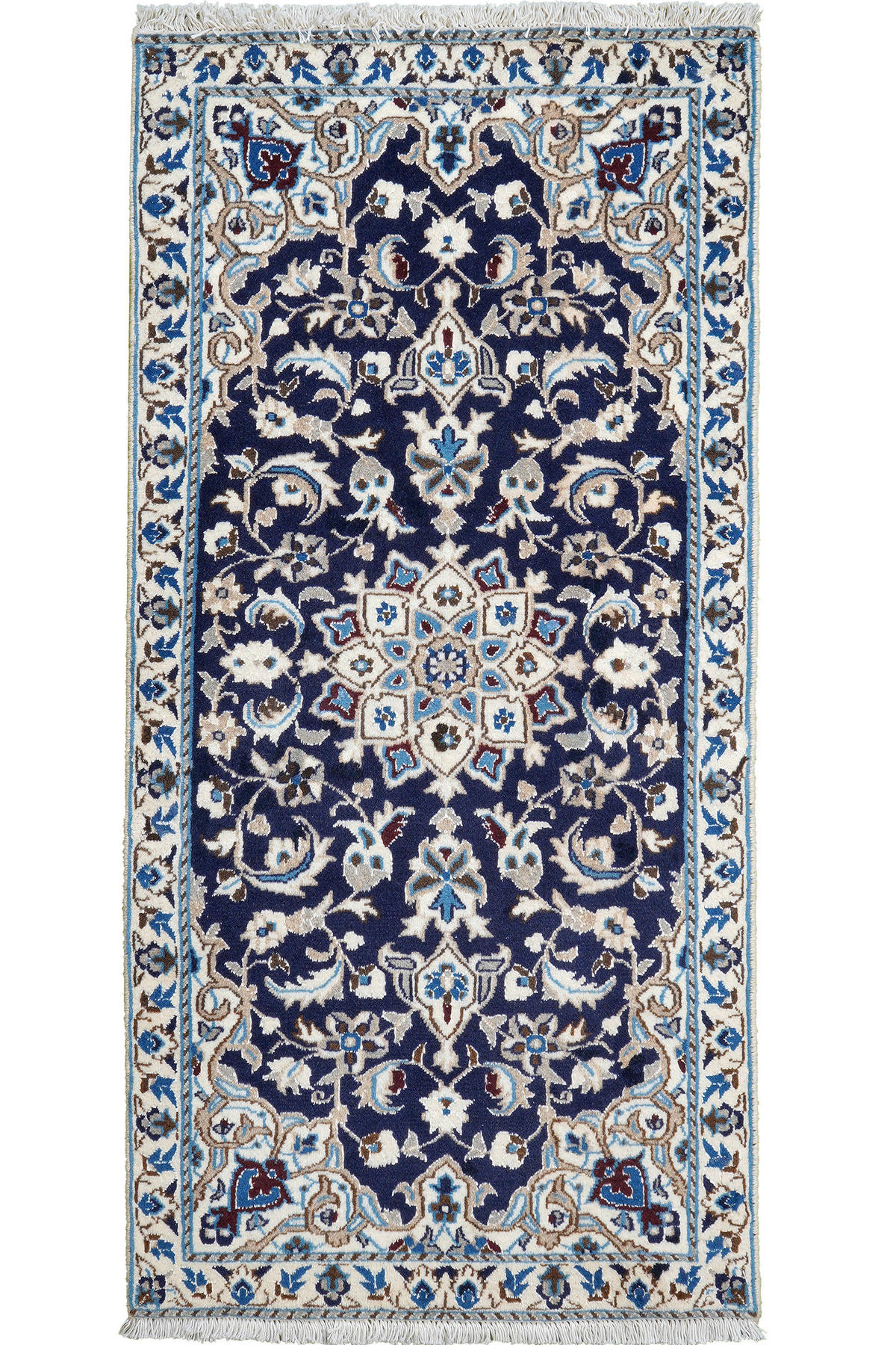 PersaTepp Teppich Nain 12La blau B/H/L: ca. 67x1x136 cm Nain 12La - blau/beige (136,00/67,00/1,00cm) - PersaTepp