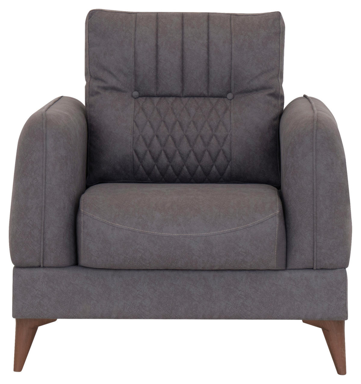 Sofa 3-2-1 Mislina blaugrau Microfaser Mislina - braun/blaugrau