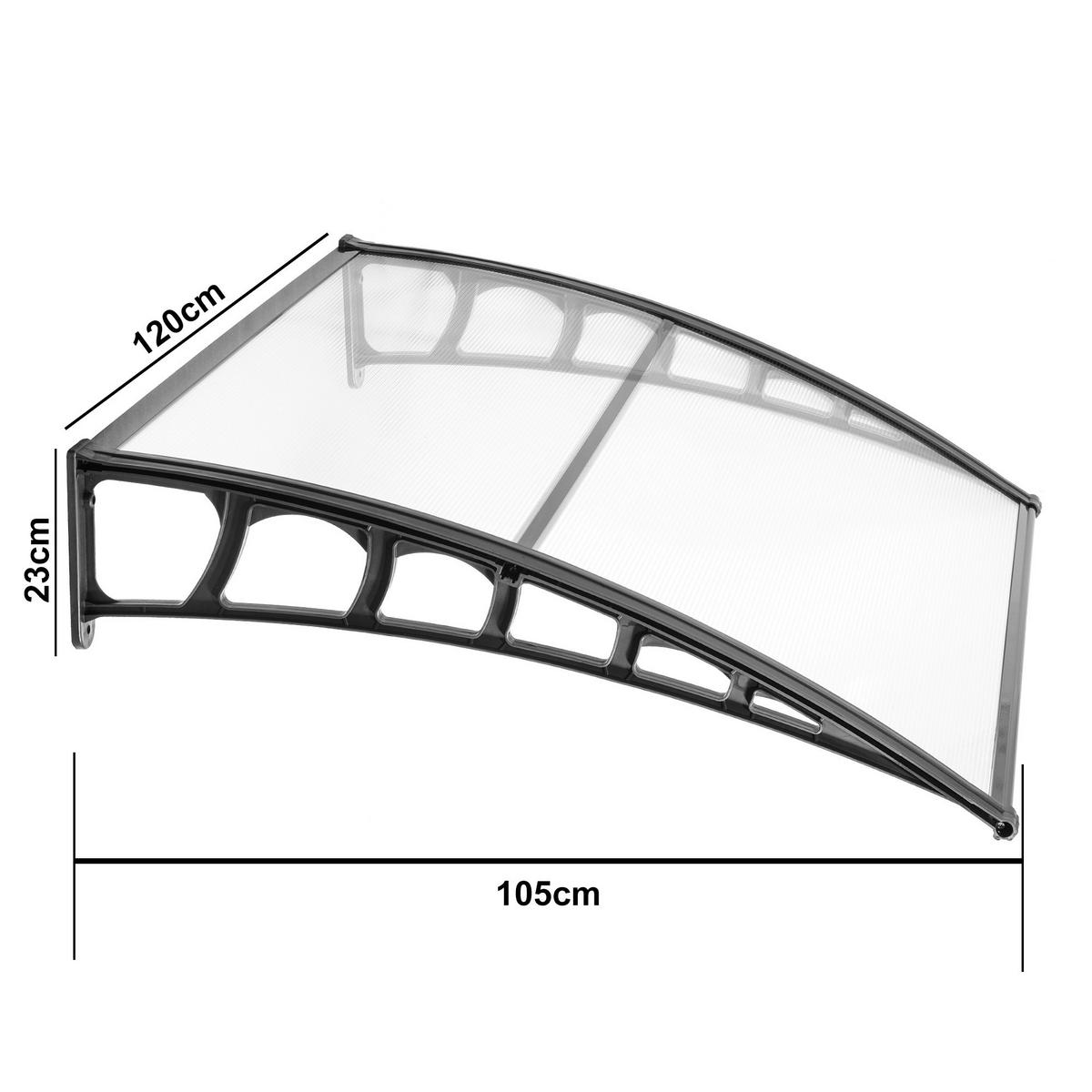 Brosplast Vordach transparent B/H/L: ca. 120x23x105 cm Vordach_GRDNL002 - transparent (105,00/120,00/23,00cm) - Brosplast