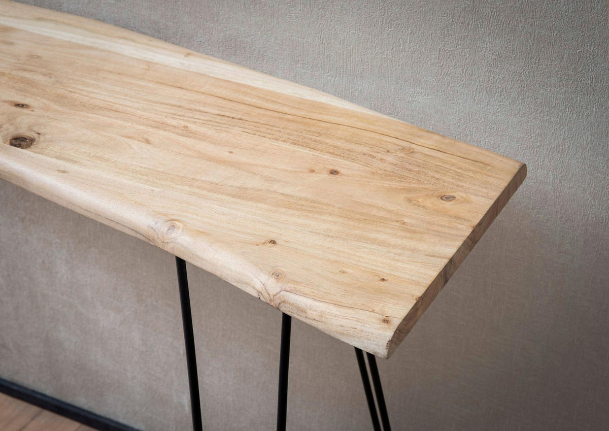 Konsolentisch braun Akazie B/H/T: ca. 150x75x36 cm Konsolentisch - braun (150,00/75,00/36,00cm) - Wohnling