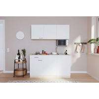 Respekta Singleküche Luis weiß B/H/T: ca. 150x200x60 cm Luis - Eiche/weiß (150,00/200,00/60,00cm) - Respekta