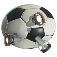 Niermann Fußball-Strahler Fußball 604 schwarz weiß D: ca. 35 cm GU10 3 Brennstellen Fußball-Strahler - weiß/schwarz (35,00cm) - Niermann