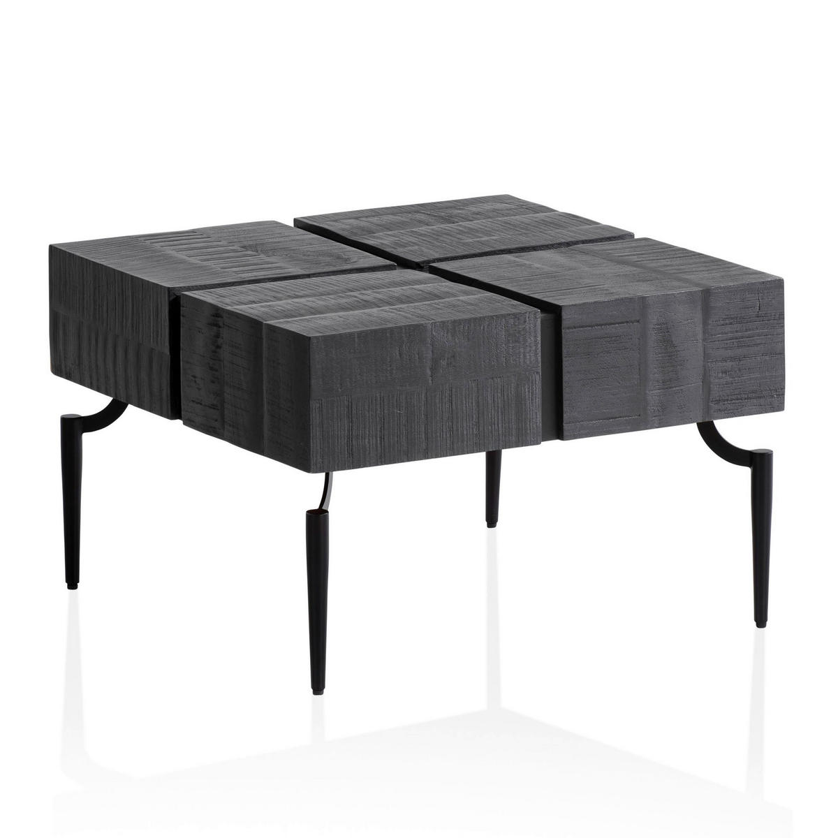Couchtisch schwarz B/H/T: ca. 60x40x60 cm Couchtisch - schwarz (60,00/40,00/60,00cm) - Wohnling