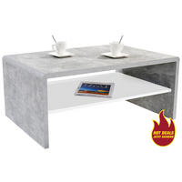 Couchtisch Cala Luna C4T02 Beton Optik Alpinweiß Nachbildung B/H/T: ca. 100x40x59 cm Cala Luna C4T02 - Beton/Alpinweiß (100,00/40,00/59,00cm)