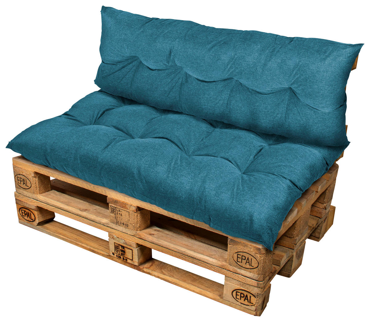 Acus collection Auflage türkis Polyester B/H/L: ca. 45x16x120 cm Rückenkissen_für_Paletten - türkis (120,00/45,00/16,00cm) - Acus collection