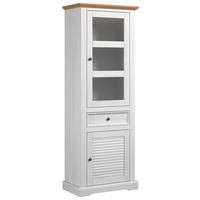 Vitrine Breda B/H/T: ca. 70x195x42 cm Breda - weiß/honig (70,00/195,00/42,00cm)