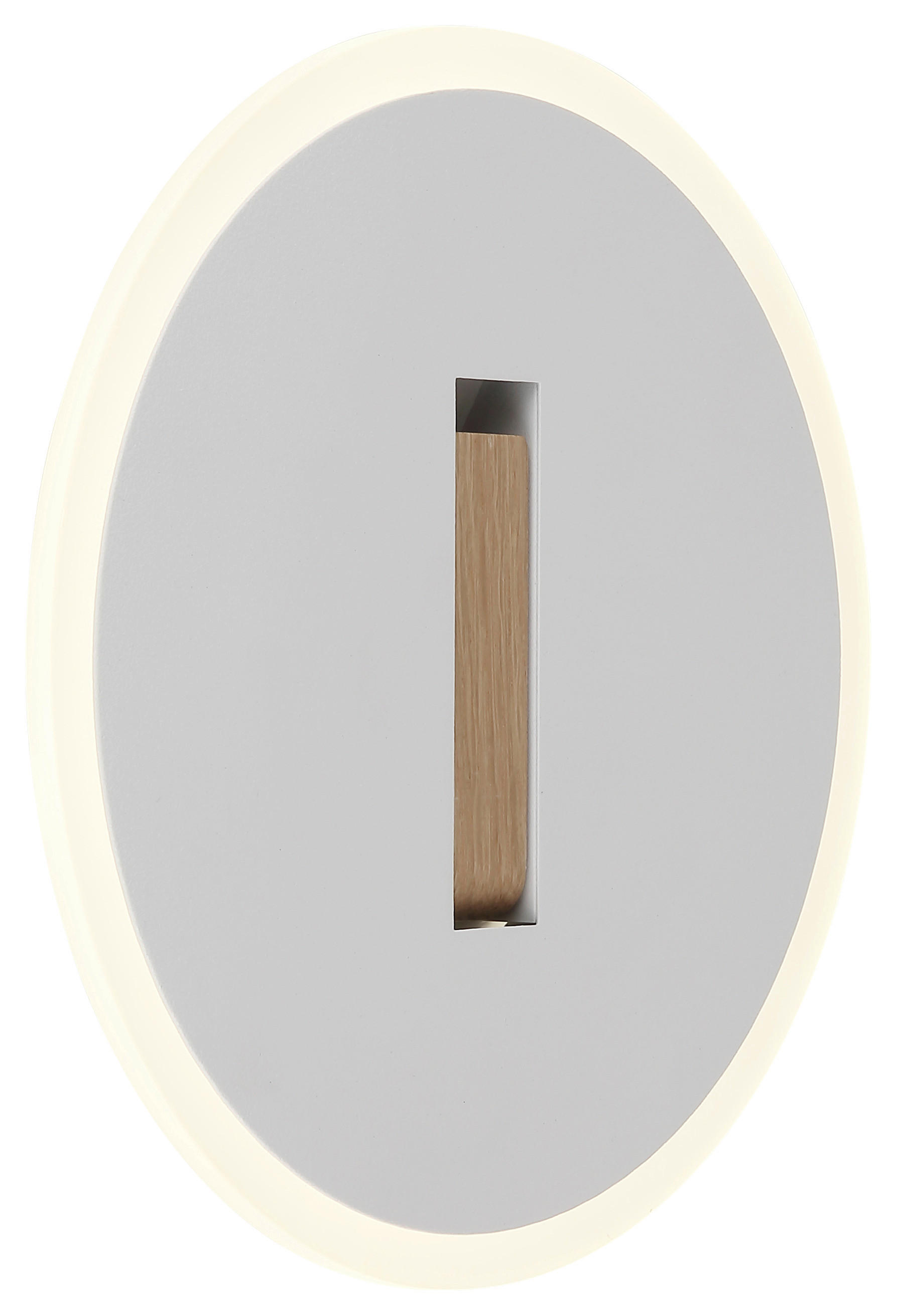 GLOBO LED-Wandleuchte AVERY 78410W Opal weiß dunkelbraun Kunststoff Holz Metall L/D: ca. 3x20,5 cm 1 Brennstellen AVERY - dunkelbraun/weiß (20,50cm) - GLOBO