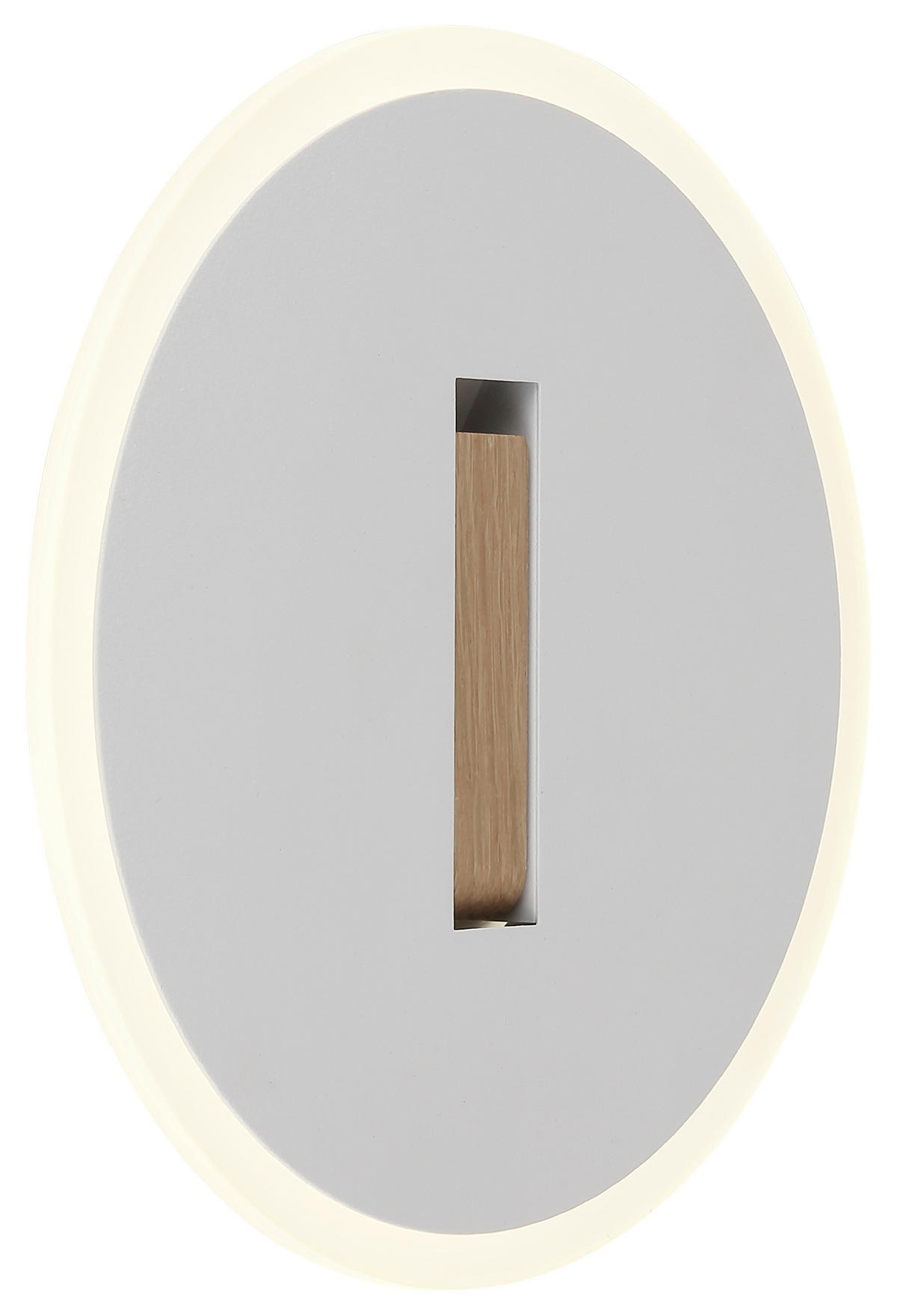 GLOBO LED-Wandleuchte AVERY 78410W Opal weiß dunkelbraun Kunststoff Holz Metall L/D: ca. 3x20,5 cm 1 Brennstellen AVERY - dunkelbraun/weiß (20,50cm) - GLOBO
