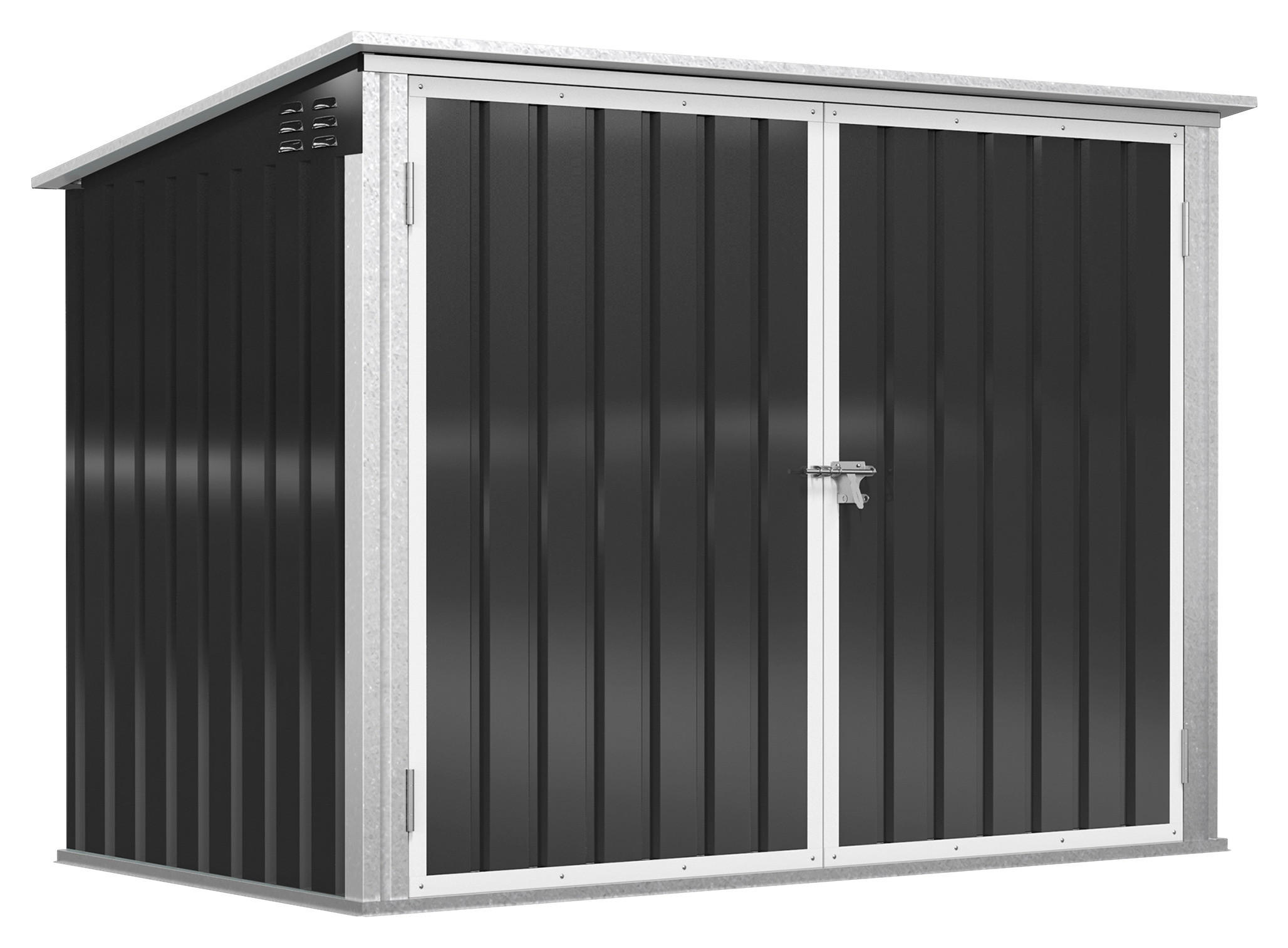 Outsunny Mülltonnenbox schwarz B/H/L: ca. 105x129x178 cm Mülltonnenbox 845-436CG - schwarz (178,00/105,00/129,00cm) - Outsunny