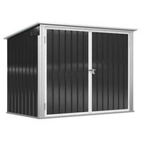 Outsunny Mülltonnenbox schwarz B/H/L: ca. 105x129x178 cm Mülltonnenbox 845-436CG - schwarz (178,00/105,00/129,00cm) - Outsunny