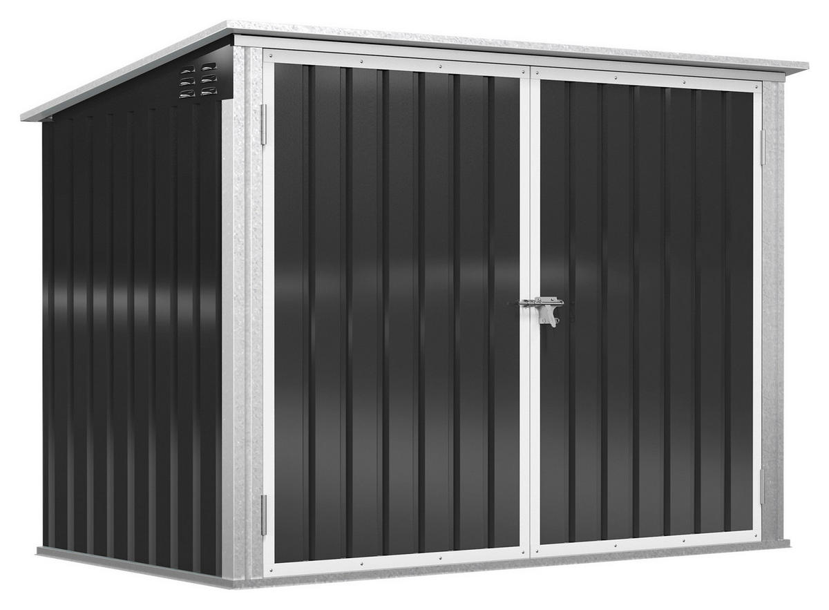 Outsunny Mülltonnenbox schwarz B/H/L: ca. 105x129x178 cm Mülltonnenbox 845-436CG - schwarz (178,00/105,00/129,00cm) - Outsunny