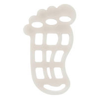 Wanneneinlage grau Kunststoff Anti-Rutsch-Figur_Fuß_6erSet silb/g - grau (13,00/11,00cm) - Acus