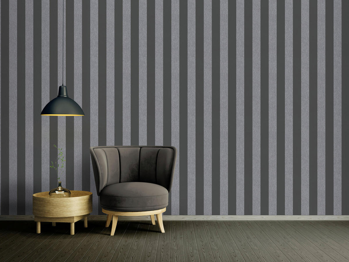 A.S.Creation Vliestapete Attractive 2 Streifen schwarz grau B/L: ca. 53x1005 cm Attractive 2 - schwarz/grau (53,00/1005,00cm) - A.S.Creation