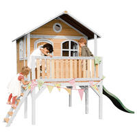 AXI Spielhaus Sophie weiß B/H/L: ca. 380x274x212 cm Sophie - braun/weiß (212,00/380,00/274,00cm) - AXI