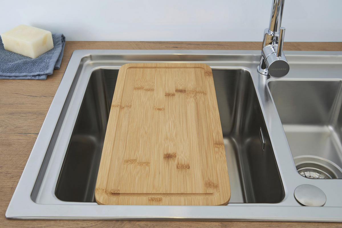 Respekta Einbauspüle Chicago 100 x 50 Edelstahl B/H/T: ca. 100x19x50 cm Chicago 100 x 50 - Edelstahl (100,00/19,00/50,00cm) - Respekta