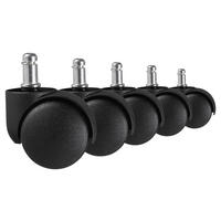 Zubehör schwarz Kunststoff B/H/T: ca. 5x5x5 cm Teppichbodenrollen - schwarz (5,00/5,00/5,00cm) - Amstyle