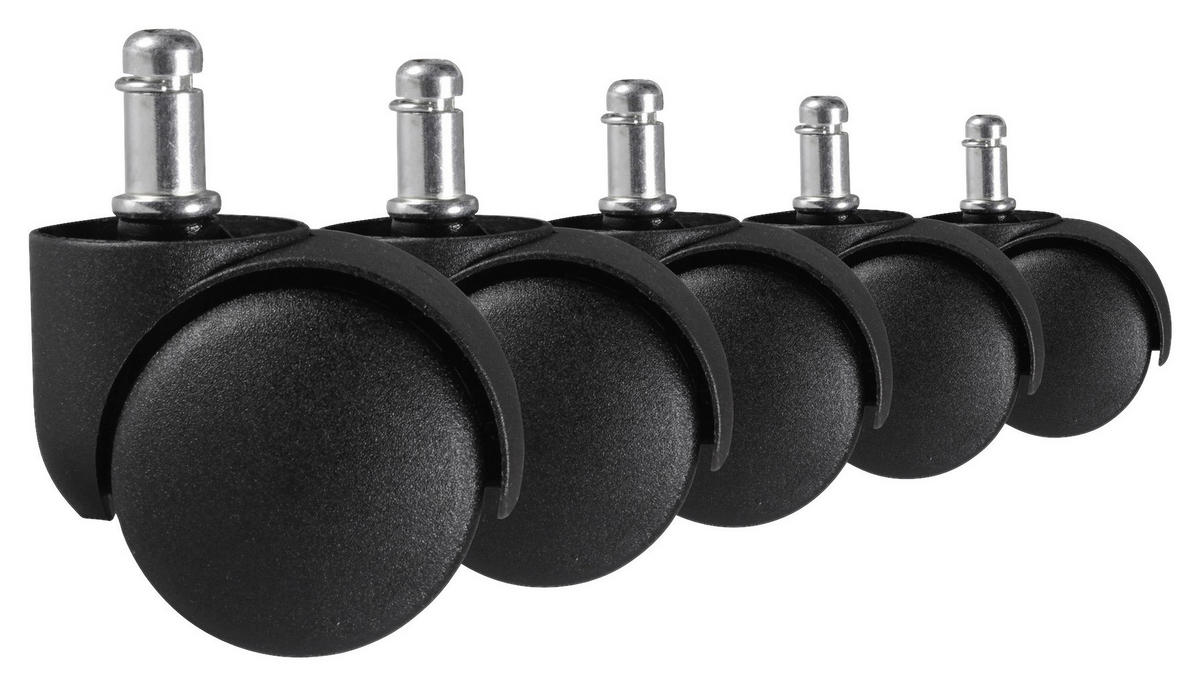 Zubehör schwarz Kunststoff B/H/T: ca. 5x5x5 cm Teppichbodenrollen - schwarz (5,00/5,00/5,00cm) - Amstyle