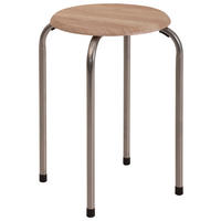 Stapelhocker Lilly Eiche Sonoma B/H/T: ca. 38x46x38 cm Lilly - Eiche/Alu (38,00/46,00/38,00cm)