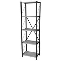 Regal braun B/H/T: ca. 150x40x30 cm Bücherregal mit Metall - braun (150,00/40,00/30,00cm) - moebel17