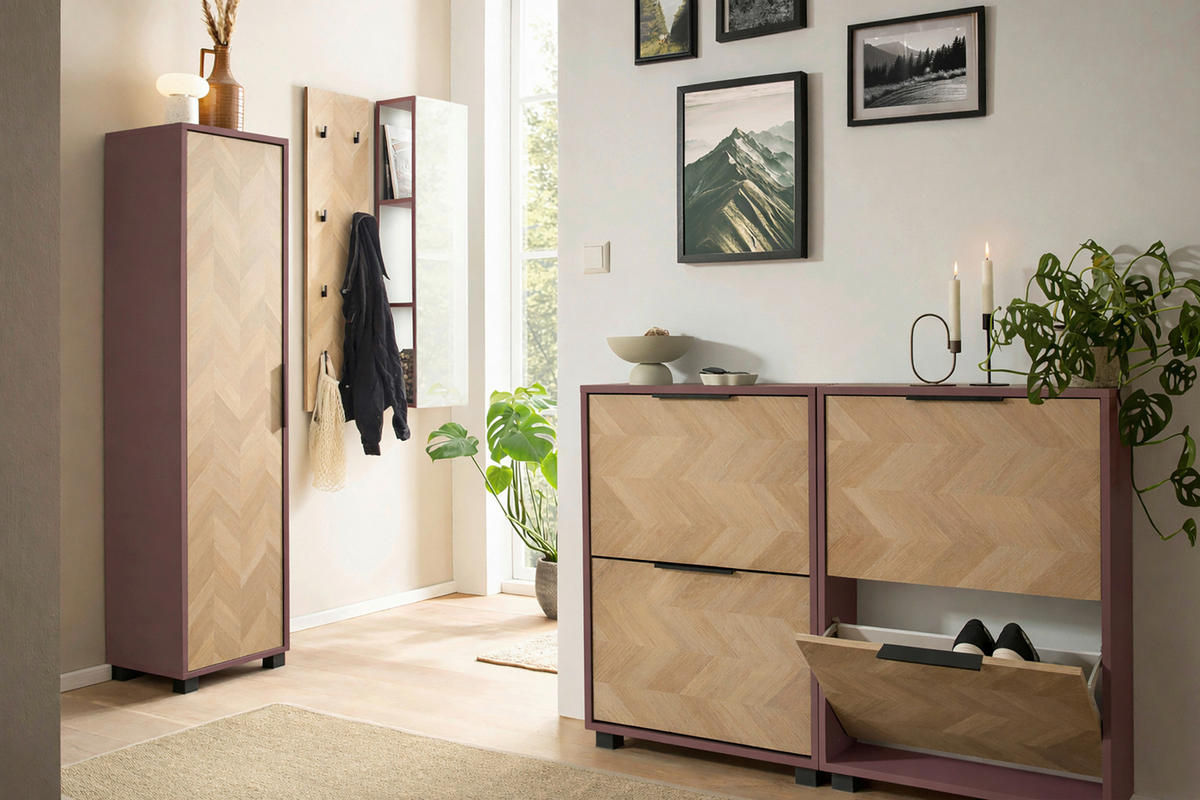 Schuhkipper Piazza, 2er mauve B/H/T: ca. 59,8x85,7x19,55 cm Piazza, 2er - mauve (59,80/85,70/19,55cm) - Schildmeyer