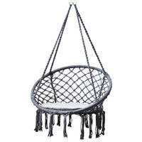 Grasekamp Hängesessel Mora grau Holz B/H/L: ca. 80x100x80 cm Mora - grau (80,00/80,00/100,00cm) - Grasekamp