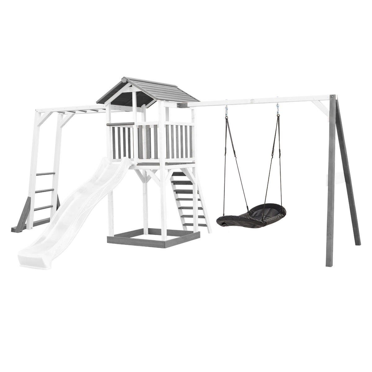 AXI Spielturm Beach Tower weiß B/H/L: ca. 519x242x349 cm Beach Tower - hellgrau/weiß (349,00/519,00/242,00cm) - AXI