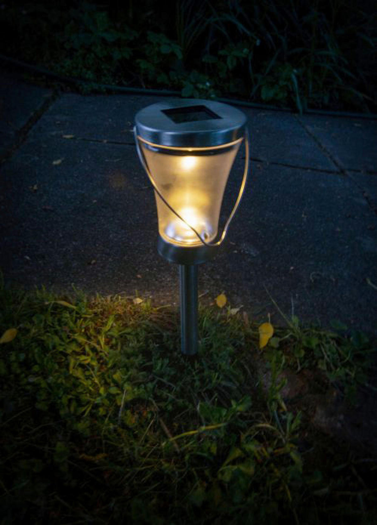 LED Deko Solarleuchte 8er-Set NV5146408 silber Edelstahl Acryl H/D: ca. 40x9 cm LED Deko Solarleuchte 8er-Set - silber (9,00/40,00cm) - Näve Leuchten