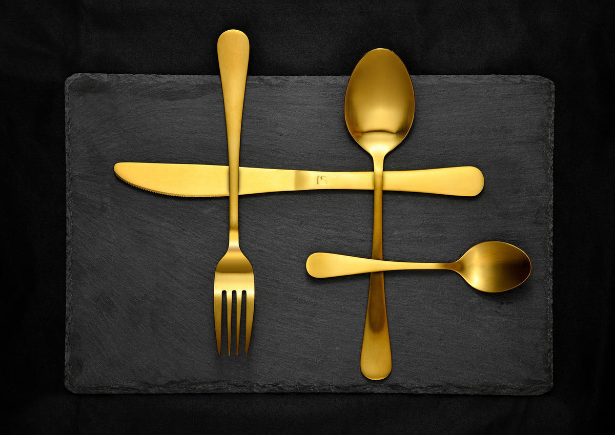 BERGNER Besteckset Munich gold matt gold Edelstahl 24 tlg. Munich gold matt - gold - BERGNER
