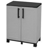 ArtPlast Kunststoffschrank Family niedrig grau Kunststoff B/H/T: ca. 68x85x37,5 cm Family niedrig - grau (68,00/85,00/37,50cm) - ArtPlast