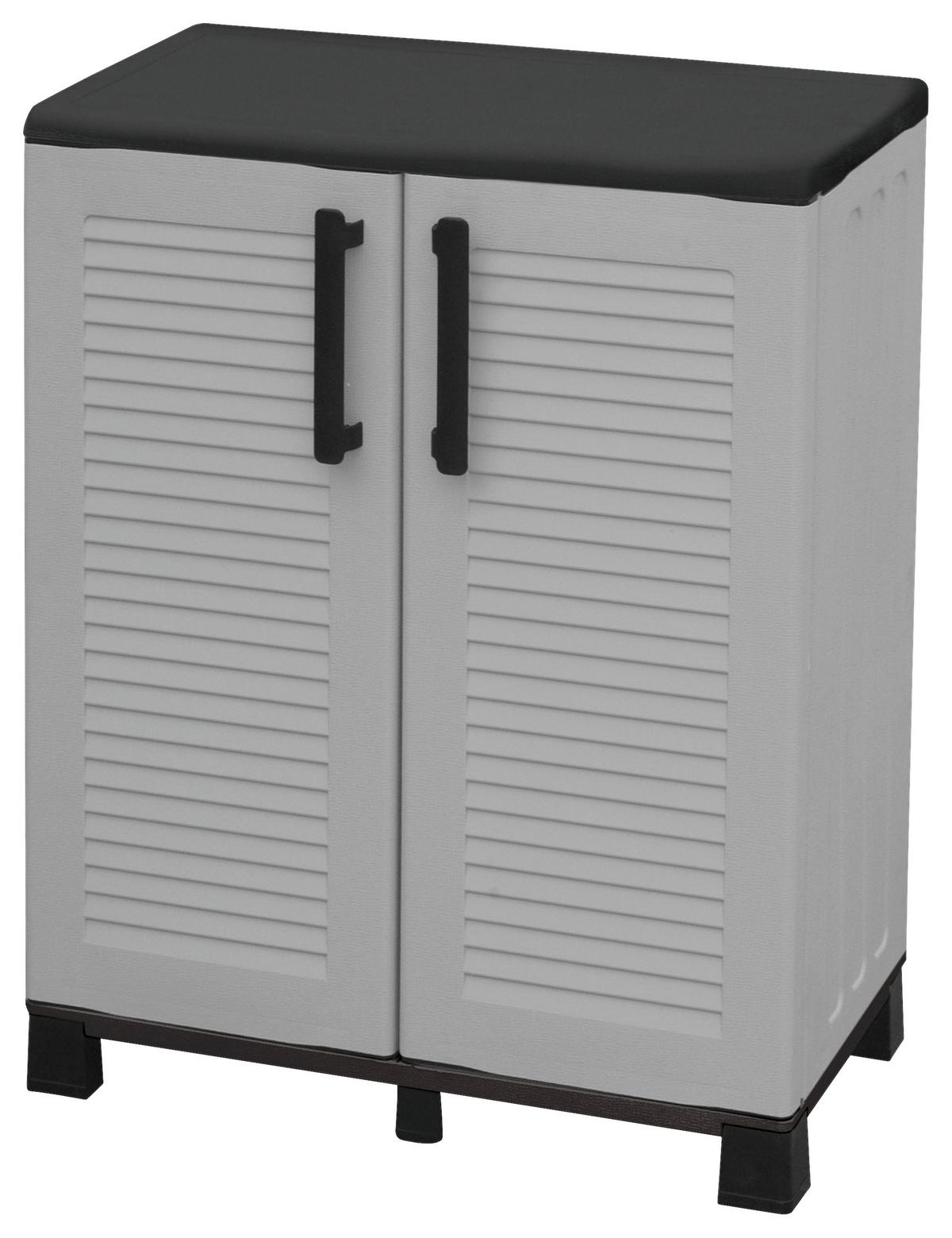 ArtPlast Kunststoffschrank Family niedrig grau Kunststoff B/H/T: ca. 68x85x37,5 cm Family niedrig - grau (68,00/85,00/37,50cm) - ArtPlast