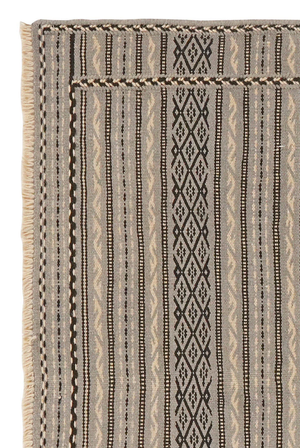 PersaTepp Teppich Kelim Kordi beige B/L: ca. 83x121 cm Kelim Kordi - beige/schwarz (83,00/121,00cm) - PersaTepp
