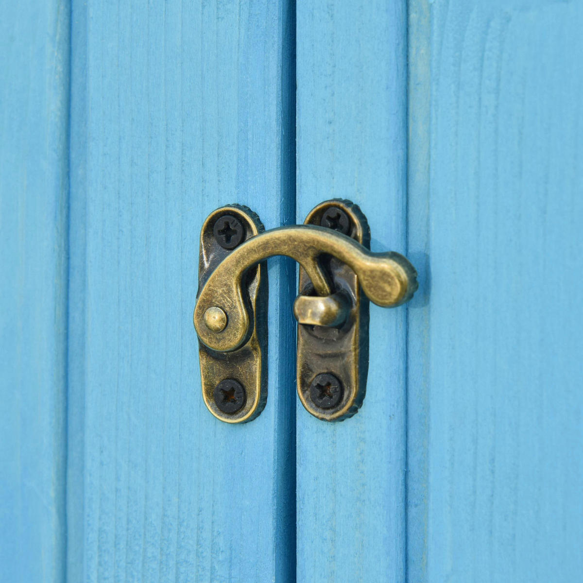 Outsunny Gartenhaus blau B/H/L: ca. 130x180x54,5 cm Gartenhaus - blau (54,50/130,00/180,00cm) - Outsunny