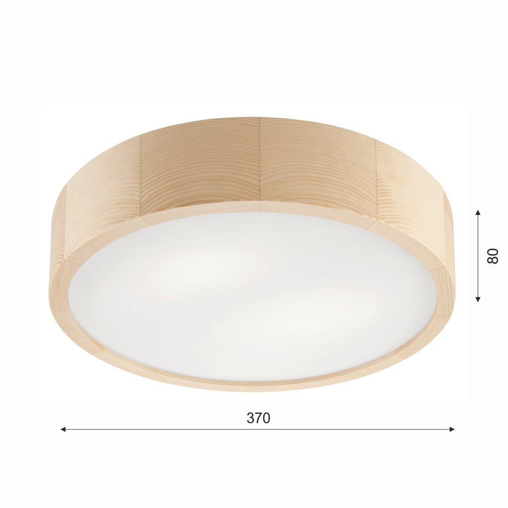 Thumbnail - Lamkur Deckenleuchte EVELINE 38032 kiefer Holz Glas H/L: ca. 8x37 cm E27 2 Brennstellen