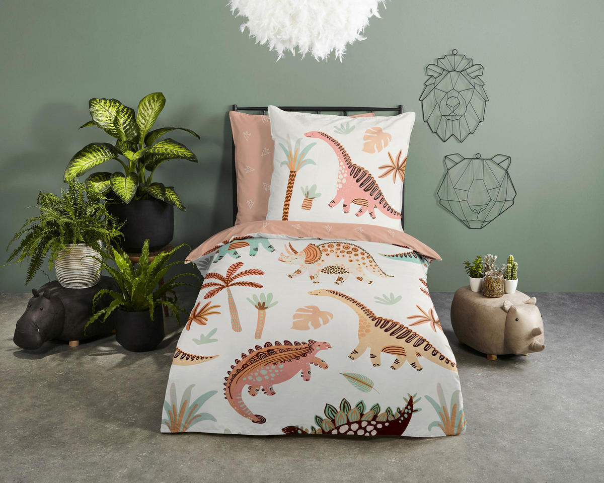 Bettwäsche Dino Multi Baumwolle B/L: ca. 135x200 cm Dino - Multi (135,00/200,00cm) - Good Morning
