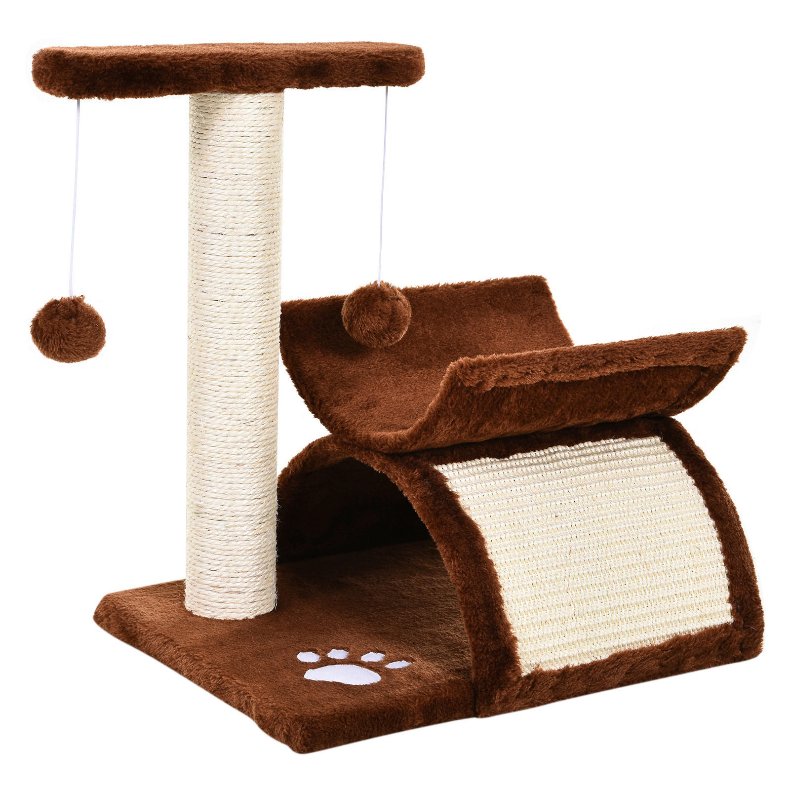 PawHut Katzenkratzbaum braun Spanplatte B/H/L: ca. 30x43x40 cm Katzenkratzbaum - braun (40,00/30,00/43,00cm) - PawHut