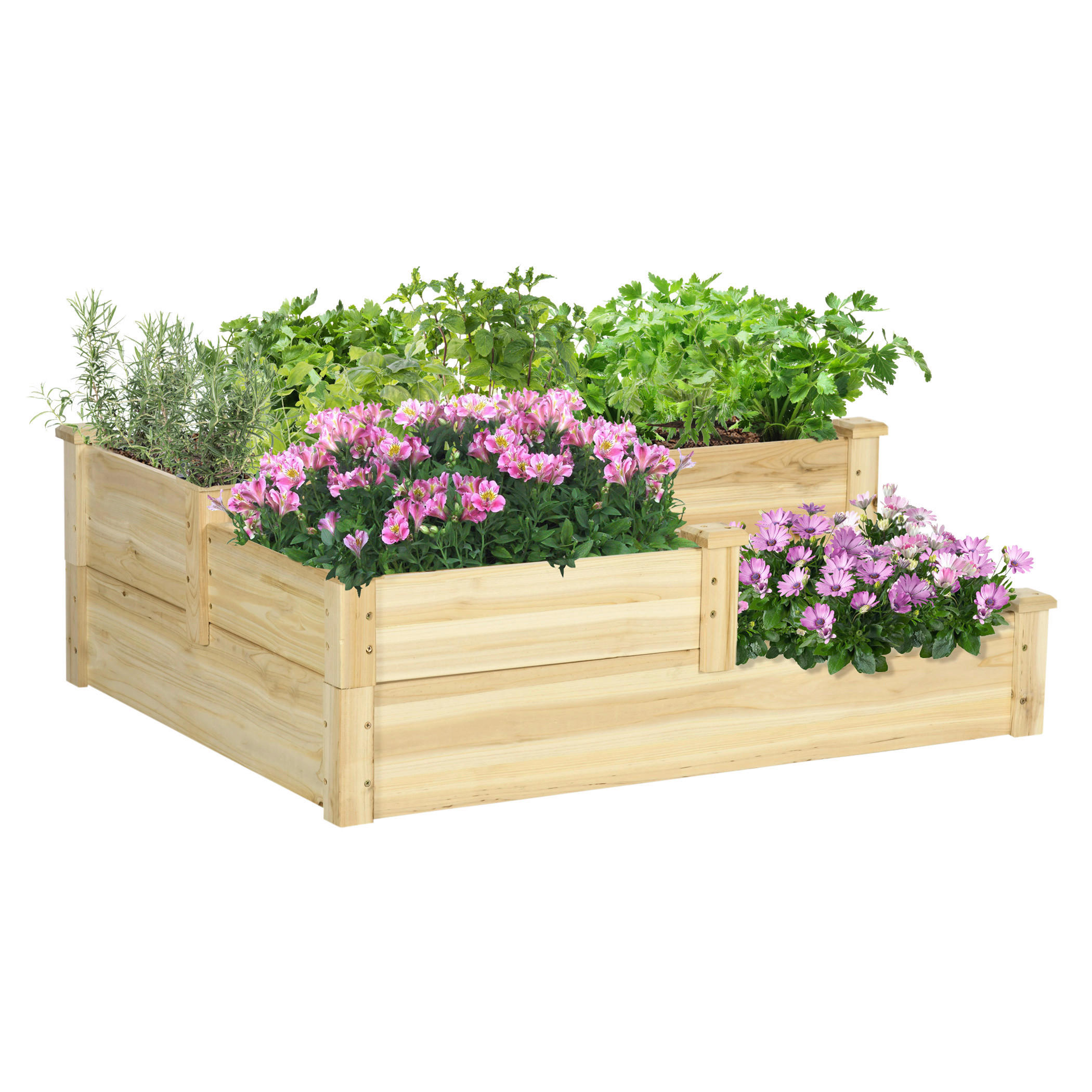 Outsunny Gartenbeet B/H/L: ca. 88x36x108 cm Gartenbeet - natur (108,00/88,00/36,00cm) - Outsunny