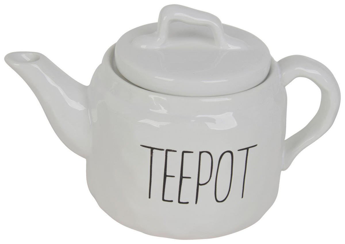 Küchenhelfer beige Keramik L: ca. 22,5 cm Teekanne - beige (22,50cm)