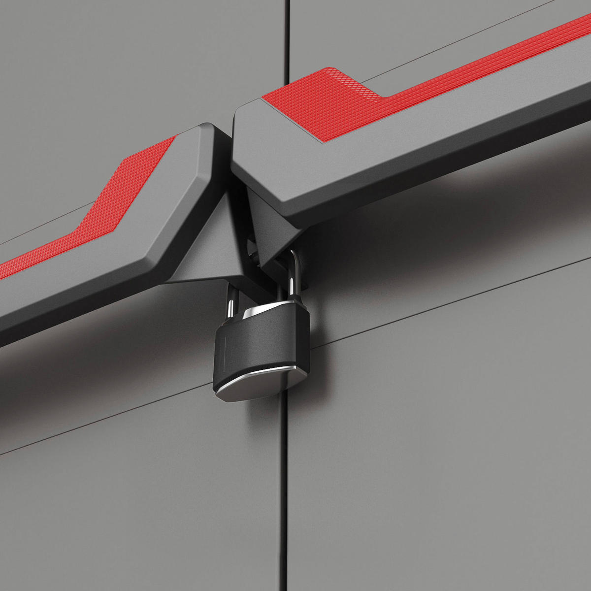 Keter Kunststoffschrank Stilo grau Kunststoff B/H/T: ca. 68x173x39 cm Stilo - rot/schwarz (68,00/173,00/39,00cm) - Keter