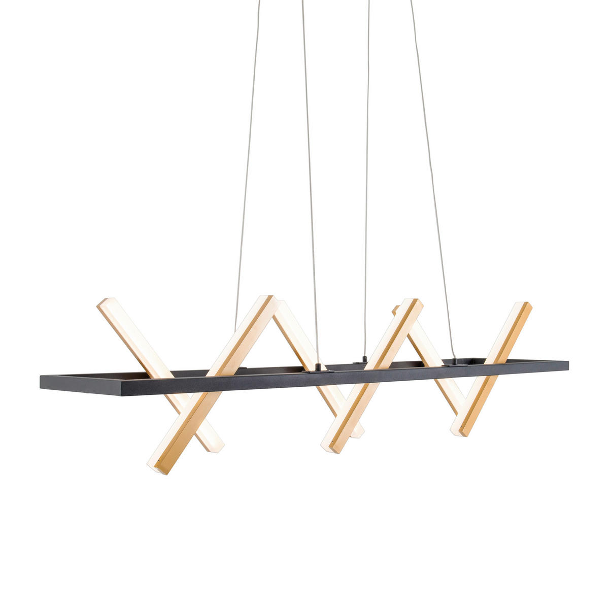 Näve Leuchten Pendelleuchte 7087058 gold Metall Kunststoff B/H/T: ca. 54x132x100 cm null 6 Brennstellen Cadice - gold (54,00/132,00/100,00cm) - Näve Leuchten