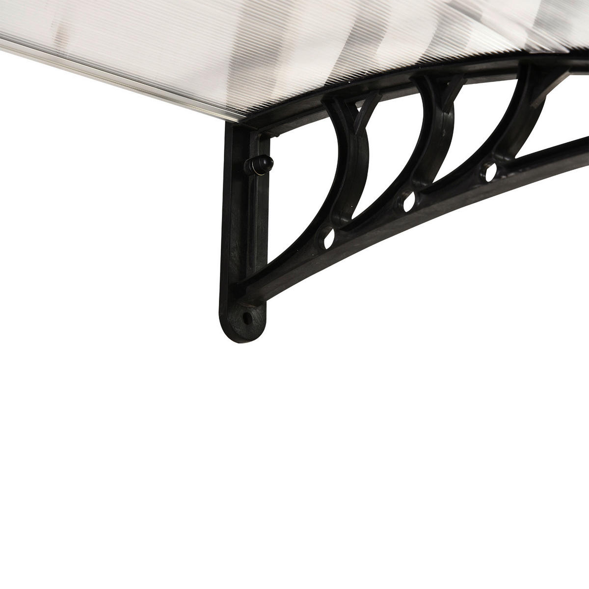 Outsunny Haustürvordach transparent B/H/L: ca. 80x23x120 cm ca. 2,5 kg Haustürvordach MHB70-011V02WT - transparent (120,00/80,00/23,00cm) - Outsunny