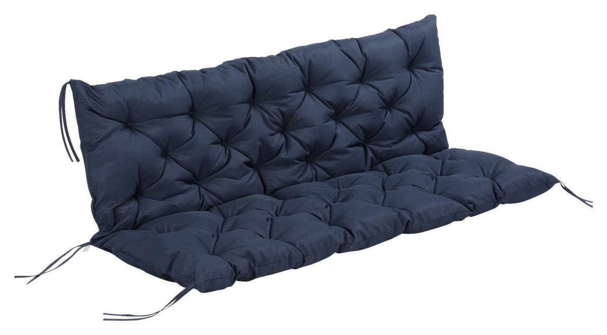 Outsunny Bankauflage blau Polyester B/H/L: ca. 150x8x98 cm Bankauflage - blau (98,00/150,00/8,00cm) - Outsunny