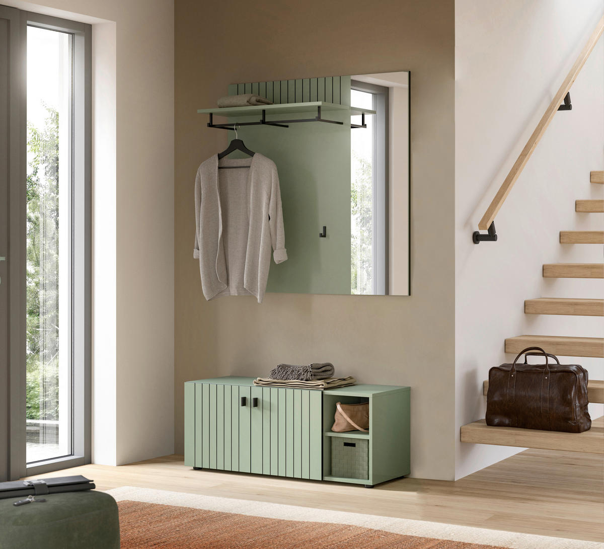 Sitzbank STATION grün B/H/T: ca. 106x43x37 cm STATION - grün (106,00/43,00/37,00cm) - xonox.home