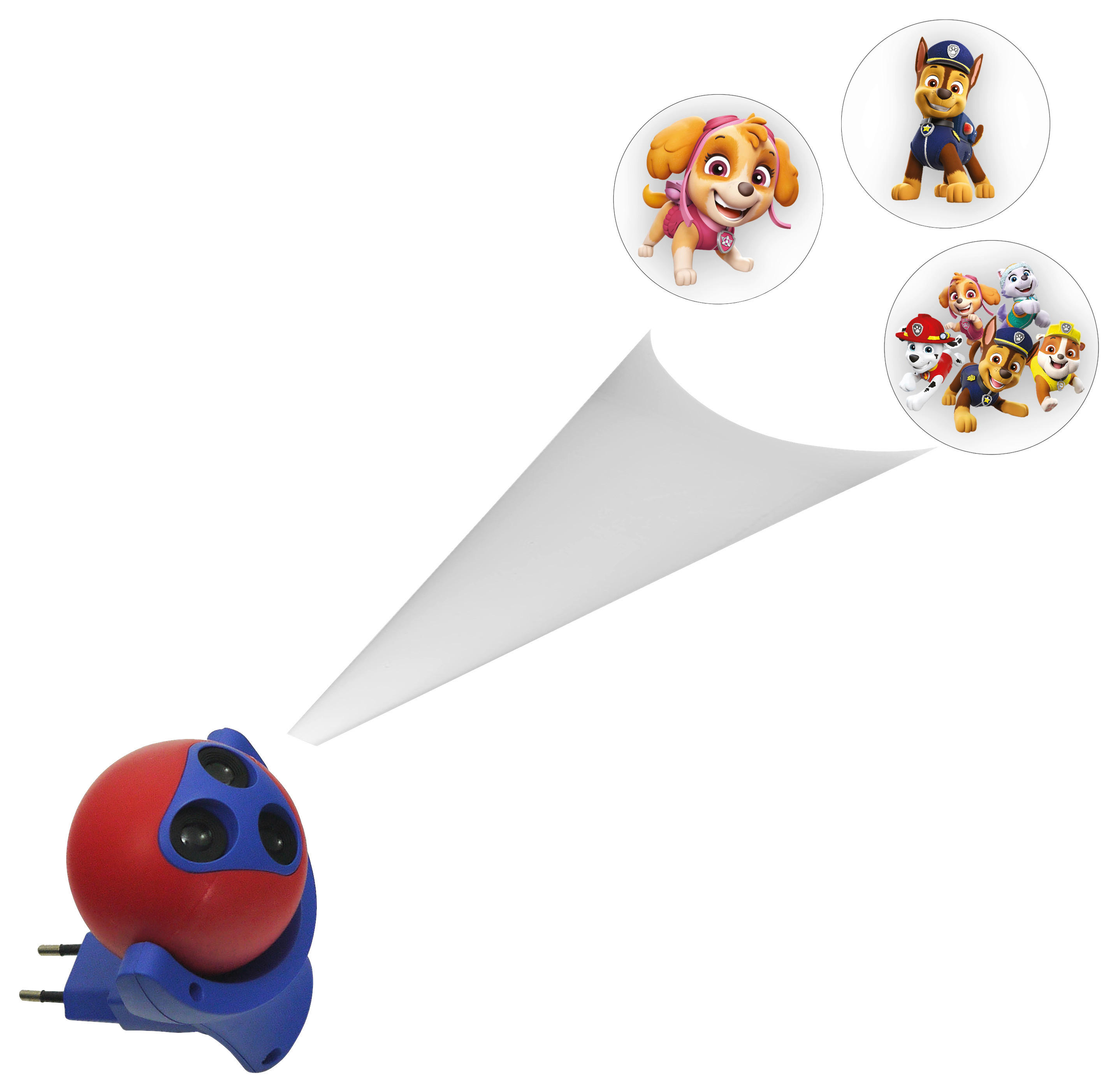 Niermann Stecker-Nachtlicht Paw Patrol 3fach 80048 dunkelblau rot Kunststoff Stecker-Nachtlicht_Paw_Patrol_3fach - rot/dunkelblau - Niermann