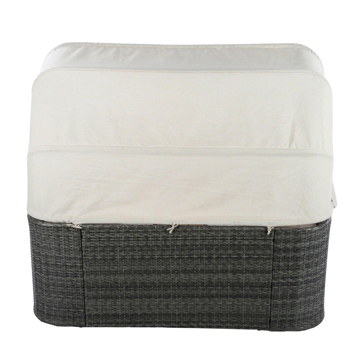 POCOline Gartenliege beige Stahl Doppel-Sonnenliege - beige/grau - POCOline