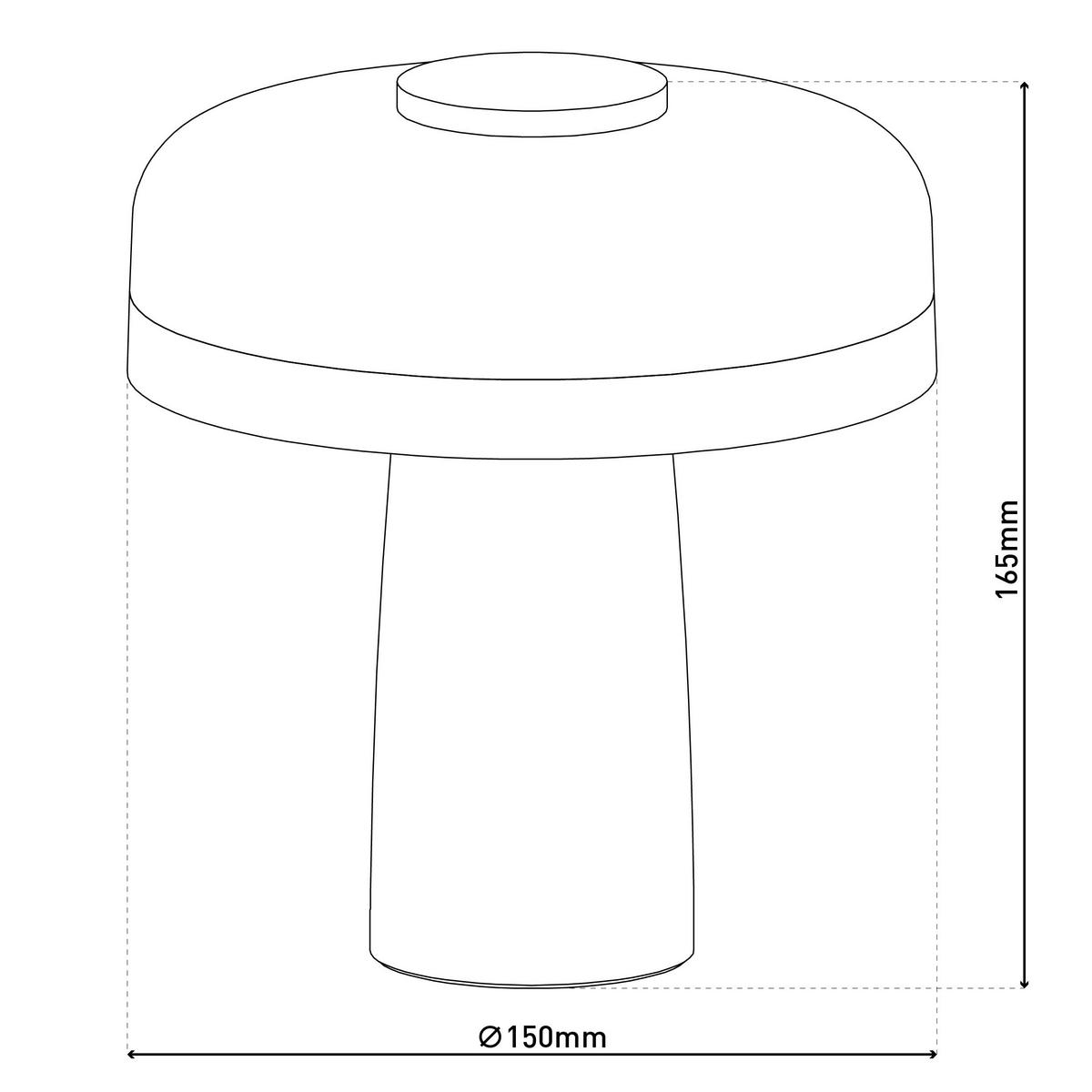 Näve Leuchten LED-Tischleuchte beige Metall Kunststoff B/H/T/D: ca. 15x16,5x15x15 cm PILU - beige (15,00/16,50/15,00cm) - Näve Leuchten